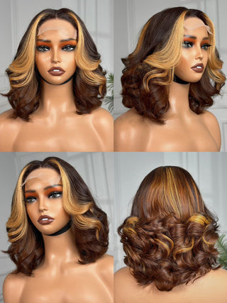 Color Bouncy 4×4 Lace Wig